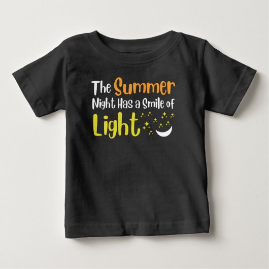 夏の夜は光のスマイル ベビーTシャツ (正面)