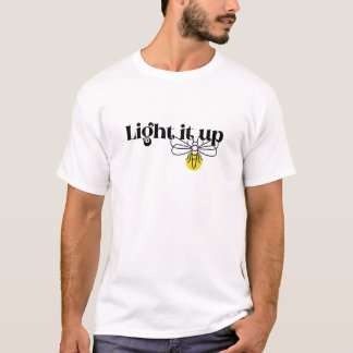 夏の夜空を光らせるホタル Tシャツ