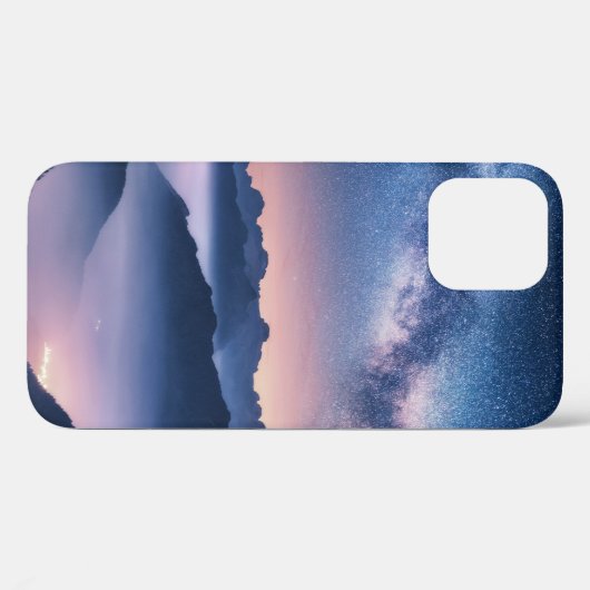 夏の夜霧の山の上の天の川 Case-Mate iPhoneケース (裏面 (横))