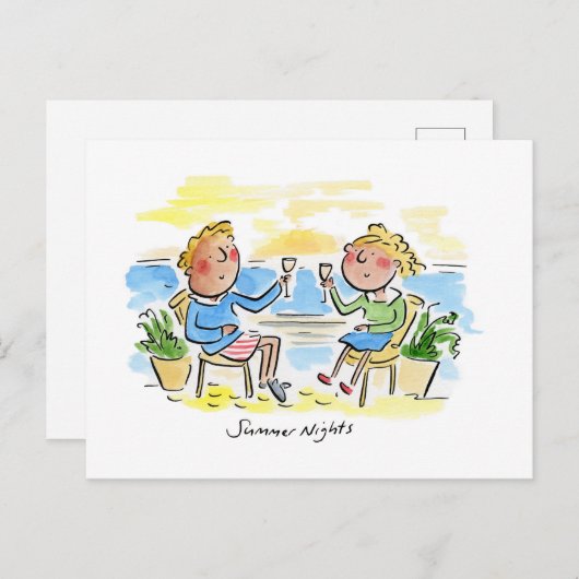 夏の夜 ポストカード (正面/裏面)