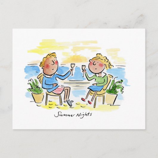 夏の夜 ポストカード (正面)