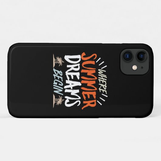 夏の夢が天のビーチ夜を始める Case-Mate iPhoneケース (裏面(横))