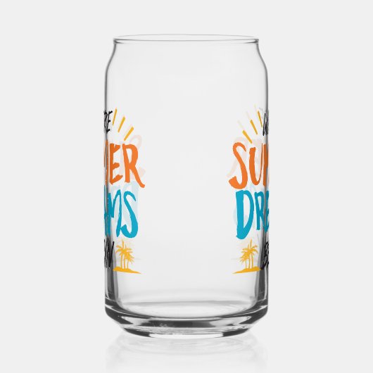 夏の夢が熱帯の楽園を始める場所 ガラス缶 (右)