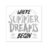 夏の夢が熱帯の楽園を始める場所 セルフインキングスタンプ (デザイン)