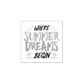 夏の夢が熱帯の楽園を始める場所 ラバースタンプ (インプリント)