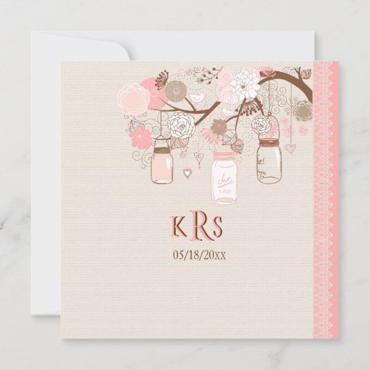 夏の夢の結婚式招待状 招待状 (裏面)