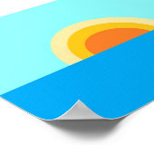 夏の太陽が海のポスターに ポスター (角)