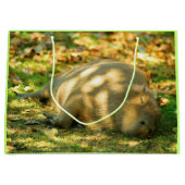 夏の太陽に輝くカピバラの夢 ラージペーパーバッグ (正面)