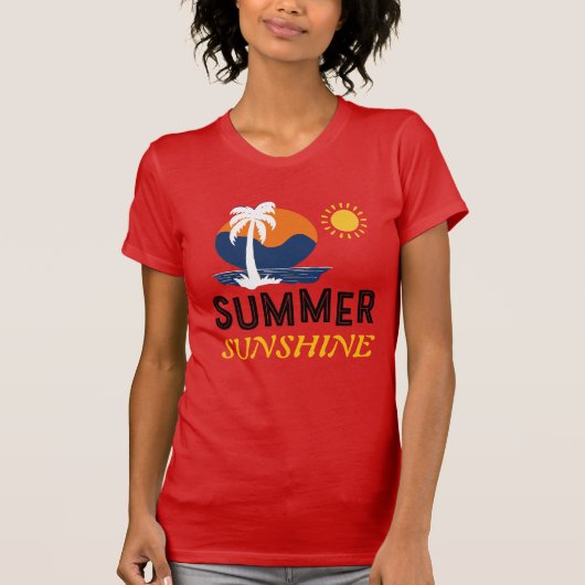 夏の太陽のデザイン Tシャツ (正面)