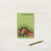 夏の太陽の美しい栗の馬 ポストイット (デスク上)