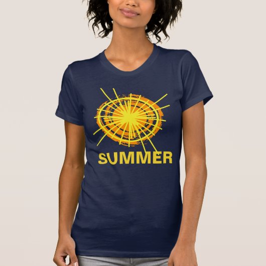夏の太陽の面白いカスタマイズ可能 Tシャツ (正面)