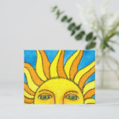 夏の太陽はがき ポストカード (スタンド正面)