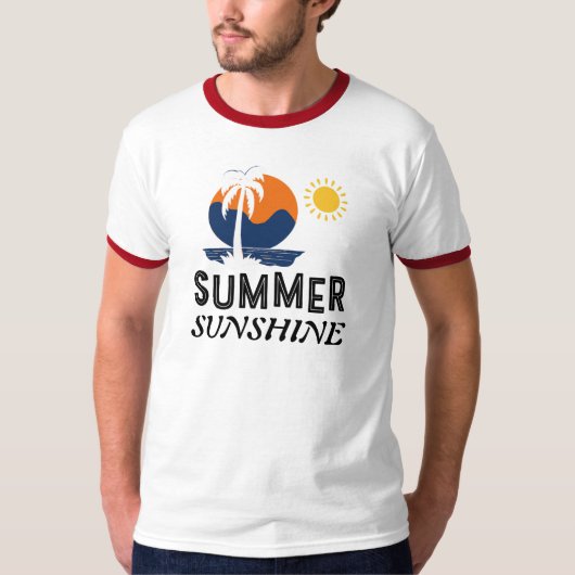 夏の太陽デザイン Tシャツ (正面)