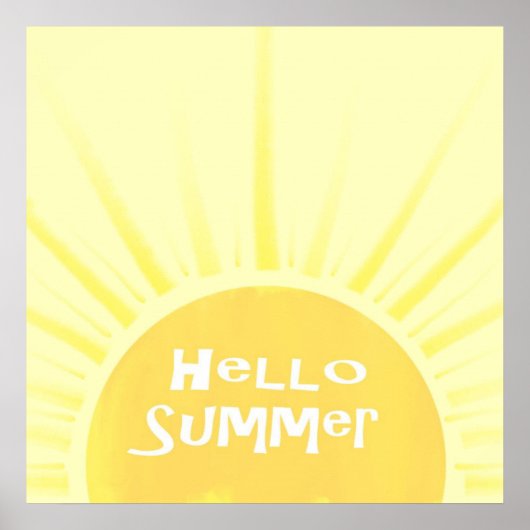 夏の太陽絵を描の芸術 ポスター (正面)