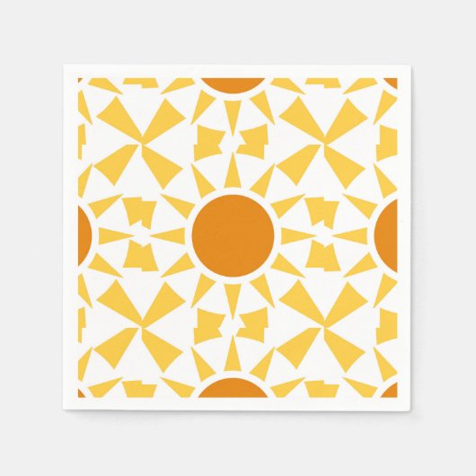 夏の太陽 スタンダードカクテルナプキン (正面)