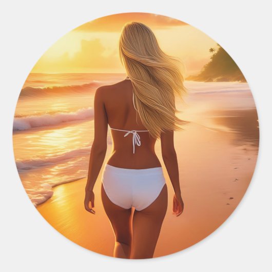 夏の太陽 ラウンドシール (正面)