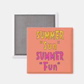 夏の太陽 夏の楽しみ マグネット (正面/裏面)