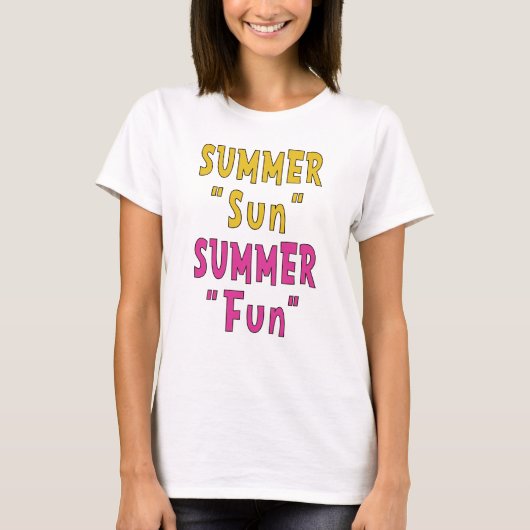 夏の太陽 夏の楽しみ Tシャツ (正面)
