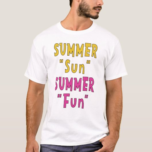 夏の太陽 夏の楽しみ Tシャツ (正面)