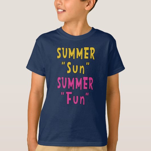 夏の太陽 夏の楽しみ Tシャツ (正面)