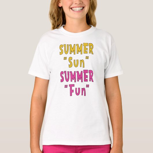 夏の太陽 夏の楽しみ Tシャツ (正面)