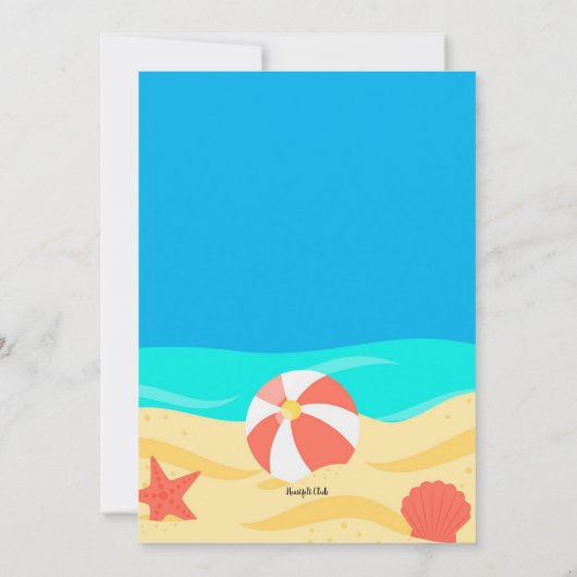 夏の太陽 招待状 (裏面)