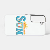 夏の太陽 – 明るい色の夏の太陽 SAMSUNG GALAXYケース (裏面横)