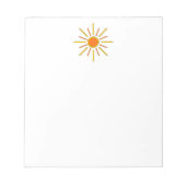 夏の太陽。黄色とオレンジ。 ノートパッド (正面)