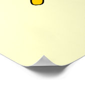 夏の太陽。黄色とオレンジ。 ポスター (角)