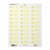 夏の太陽。黄色とオレンジ。 ラベル (フルシート)