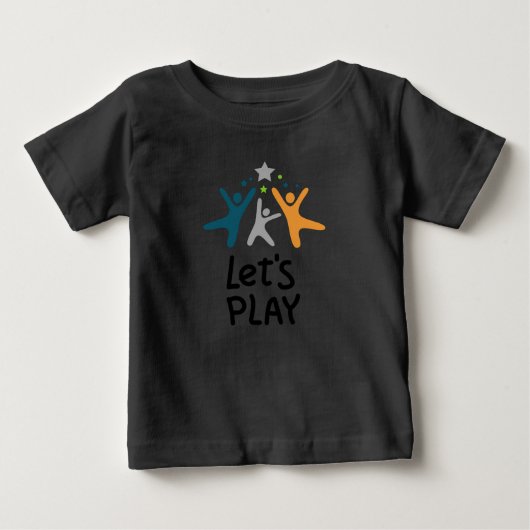 夏の女の子と男の子 ベビーTシャツ (正面)