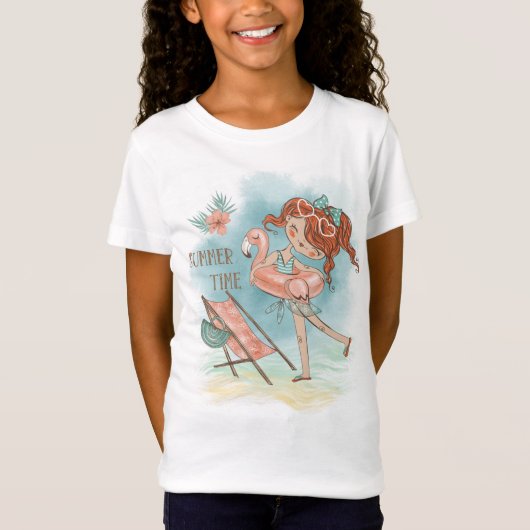 夏の女の子の楽しみ Tシャツ (正面)
