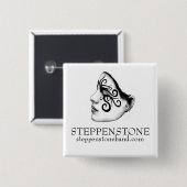 夏の女の子の顔pdf、STEPPENSTONEのsteppenston… 缶バッジ (正面&裏面)
