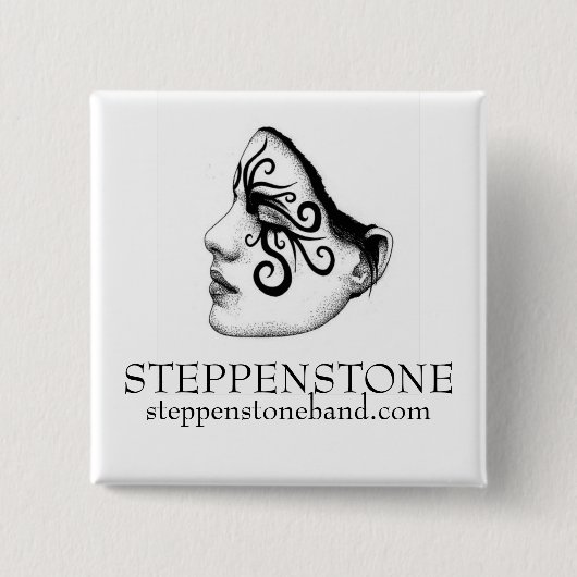 夏の女の子の顔pdf、STEPPENSTONEのsteppenston… 缶バッジ (正面)