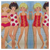 夏の女の子 ファブリック (クローズアップ)