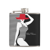 夏の女性の名前をカスタムするのフラスコ フラスク (正面)