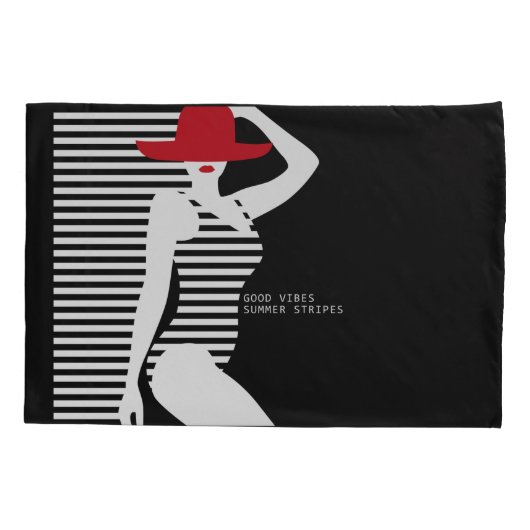 夏の女性の枕 枕カバー (裏面)