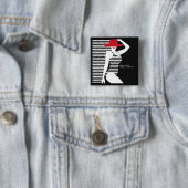 夏の女性ボタン 缶バッジ (インサイチュ)