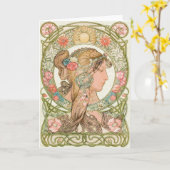 夏の女性挨拶カード カード (黄色い花)