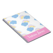 夏の子供の虹と雲のパターン名 ノートブック (右側)