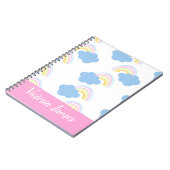 夏の子供の虹と雲のパターン名 ノートブック (左側)