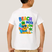 🏄 夏の子供向けトロピカルビーチのキャラクターデザイン 🌴 Tシャツ (裏面)