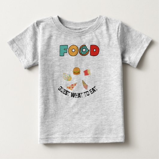  夏の子供用 グレー  ベビーTシャツ (正面)