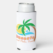 夏の季節のサンセットとヤシ スリム缶クーラー (Seltzer裏面)