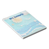 夏の季節のパーソナライズ ノートパッド (アングル)