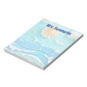 夏の季節のパーソナライズ ノートパッド (回転)