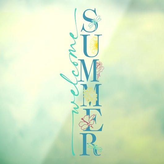 夏の季節のビジネスショップへようこそ ウィンドウサイン