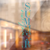 夏の季節のビジネスショップへようこそ ウィンドウサイン