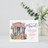 夏の家族引越し 案内ポストカード (スタンド正面)