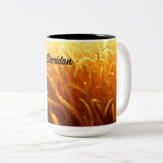 夏の小麦畑 ツートーンマグカップ (正面右)